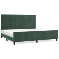 Bedframe zonder matras 200x200 cm fluweel donkergroen - thumbnail