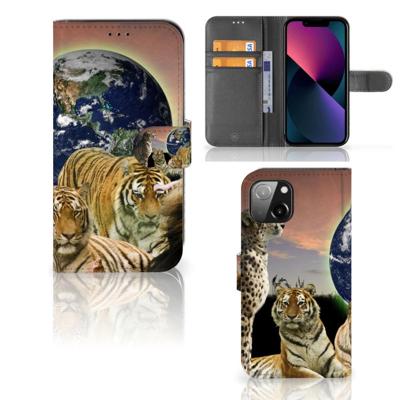 Apple iPhone 13 | Telefoonhoesje | Met pasjeshouder | Roofdieren Apple iPhone 13 | Telefoonhoesje | Met pasjeshouder | Roofdieren