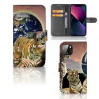 Apple iPhone 13 | Telefoonhoesje | Met pasjeshouder | Roofdieren - thumbnail