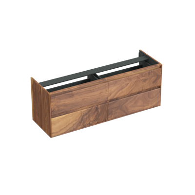 Onderkast Forzalaqua Reno 160x51x60 Cm 4 Lades Softclose Noten Pure Walnut Onderkast Forzalaqua Reno 160x51x60 Cm 4 Lades Softclose Noten Pure Walnut