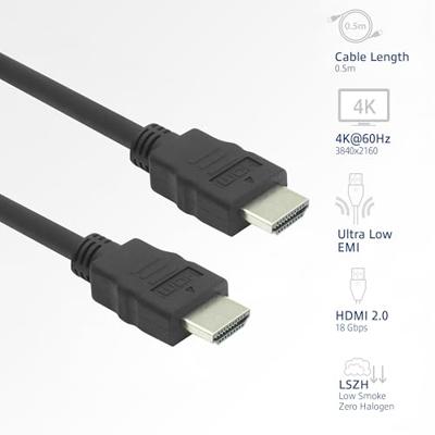 ACT AK3870 HDMI 4K LSZH Premium High Speed kabel v2.0 | HDMI-A male - HDMI-A male | 50 cm