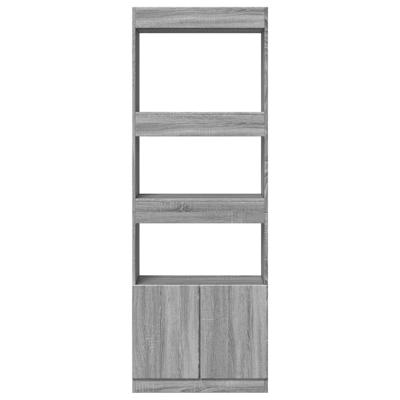 Hoge kast 92x33x180 cm bewerkt hout grijs sonoma eikenkleurig