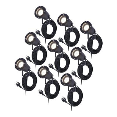 Set van 9 Sydney LED prikspots - Dimbaar - Kantelbaar - GU10 - 4000K neutraal wit - 4 Watt 345 Lumen - IP64 Waterdicht - 1,5 meter netsnoer incl. eurostekker - Zwart Set van 9 Sydney LED prikspots - Dimbaar - Kantelbaar - GU10 - 4000K neutraal wit - 4 Watt 345 Lumen - IP64 Waterdicht - 1,5 meter netsnoer incl. eurostekker - Zwart