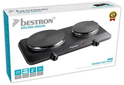 Bestron AHP250D Dubbele Elektrische Kookplaat Zwart