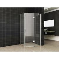 Pento cabine met 1 draaideur 1000 x 1000 x 2000 x 8 mm nano helder glas/chroom - thumbnail