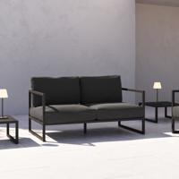 Kave Home 2-zits Tuinbank 'Comova' 150cm, kleur Donkergrijs - thumbnail