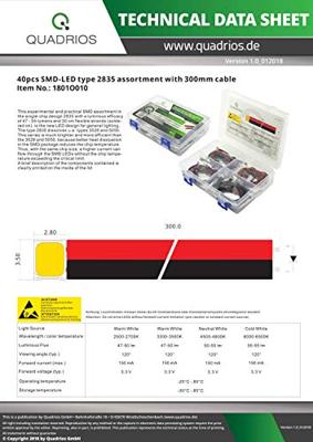 Quadrios LED-assortiment Wit 150 mA 3.3 V