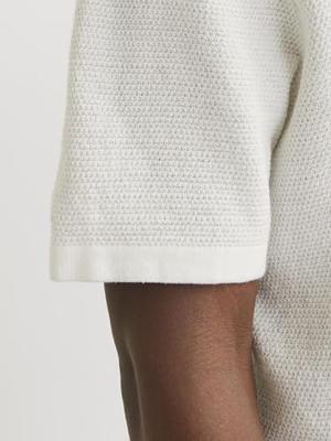 Jack & Jones Jjegeorge Knit Polo Ss Sn Poloshirts Cloud Dancer