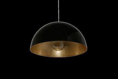 Artdelight Grote hanglampGala Ø 50cm zwart binnenkant goud - HL 12127-50 ZW-GO