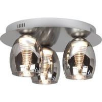 Highlight PlafondlampNebula nikkel 3-lichts smoke glas - P6431.19 - thumbnail
