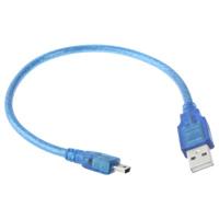 USB 2.0 mannetje naar Mini USB mannetje Type A Adapter Kabel Lengte: 30cm (blauw) - thumbnail