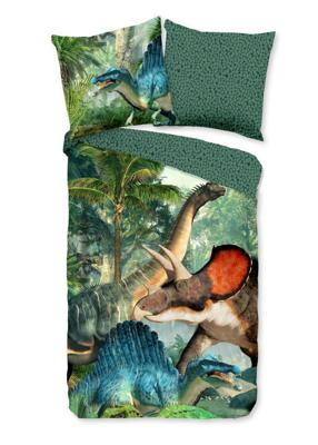 Good Morning Kinderdekbedovertrek "dinosaurussen" - Groen - (135x200 cm) - Katoen Good Morning Kinderdekbedovertrek "dinosaurussen" - Groen - (135x200 cm) - Katoen
