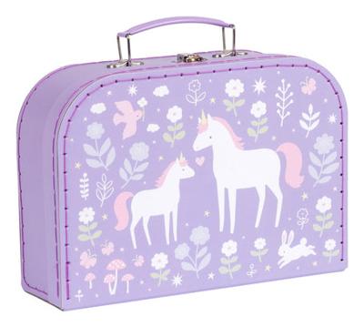 Set van 2 EENHOORN A Little Lovely Company koffers voor meisjes lavendel