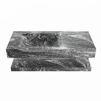 MONDIAZ ALAN-DLUX 100cm planchet Lava. Vrijhangende wastafel CLOUD links zonder kraangat, kleur Lava. - thumbnail