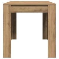 Eettafel 140x74,5x76 cm bewerkt hout artisanaal eikenkleurig - thumbnail