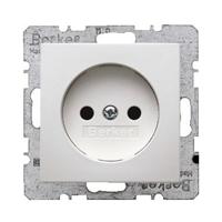 Berker S1 wandcontactdoos zonder randaarde 1-voudig polarwit glanzend - thumbnail