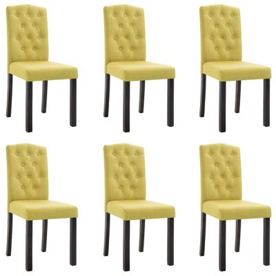 vidaXL Eetkamerstoelen 6 st stof groen