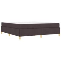 Boxspring bed Anders Donkerbruin en Wit 180 x 200 cm Stof - thumbnail