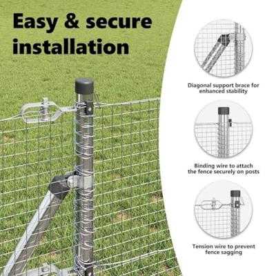 VidaXL Afrasteringspaal zilver 10 x 0,5 m (19 x 19 mm gaas) staal