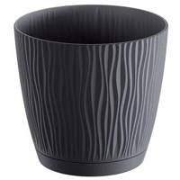 Prosperplast Plantenpot - kunststof - antraciet - D28 x H26 cm - thumbnail