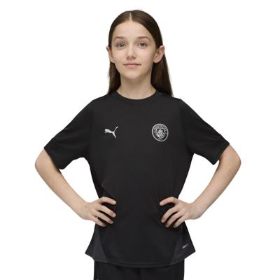 PUMA Manchester City Trainingsshirt 2025-2026 Kids Zwart Wit PUMA Manchester City Trainingsshirt 2025-2026 Kids Zwart Wit