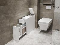 Toiletkast CARENCE 2 lades wit - thumbnail