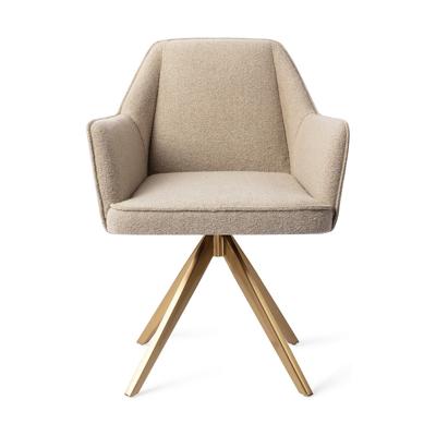 Jesper Home Eetkamerstoel 'Tome' Turn Gold, Draaibaar, kleur Great Greige