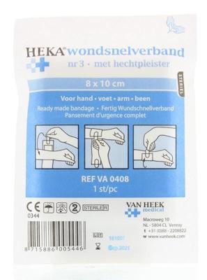 Heka Snelverband nr. 3 8 x 10cm steriel 1 Stuks Heka Snelverband nr. 3 8 x 10cm steriel 1 Stuks