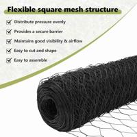 VidaXL Hexagon hek grijs 0,8 x 100 m pvc - thumbnail