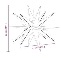 VidaXL Kerstlampen met led's 3 st inklapbaar 57 cm wit - thumbnail