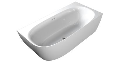 Hoekligbad Links BWS by Riho Varro 170x80 cm Glans Wit