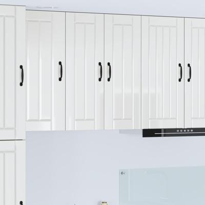 Keukenkast Hoogglans wit 60 x 31 x 80 cm Bewerkt hout