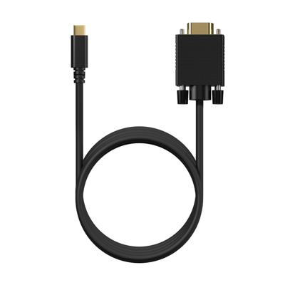 AISENS - A109-0693 - USB-C naar VGA-converterkabel, USB-C/M-Hdb15/M, zwart, 1,8 m