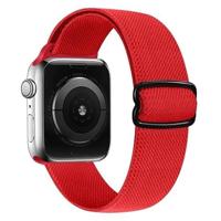 Solo Loop Nylon bandje - Rood - Geschikt voor Apple Watch 44mm / 45mm / 46mm / 49mm - thumbnail