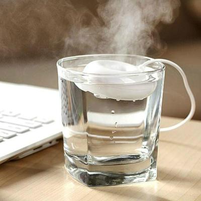 Donut vorm mini USB luchtbevochtiger aroma diffuser Purifier (wit)