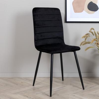 Nohr Eetkamerstoel 'Kaira' Velvet, kleur Zwart