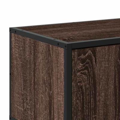 Tv-meubel 150x35x41 cm bewerkt hout metaal bruin eikenkleur