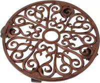 Esschert Design plantentrolley rond gietijzer 34,5 cm - thumbnail