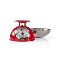 Nedis Keukenweegschaal | Analoog | Rood | 1 stuks - KASC110RD KASC110RD - thumbnail