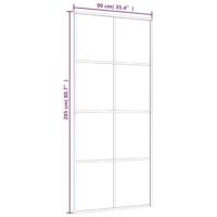VidaXL Schuifdeur 90x205 cm esg-glas en aluminium zwart - thumbnail