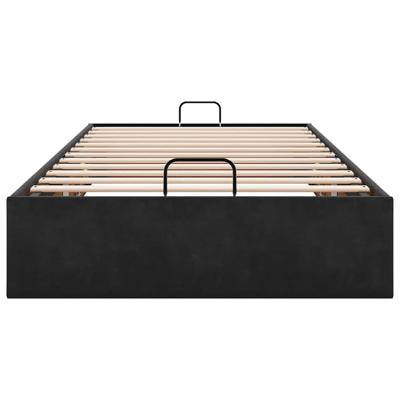 Bedframe zonder matras 100x200 cm fluweel zwart