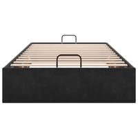 Bedframe zonder matras 100x200 cm fluweel zwart - thumbnail