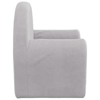 Kinderbank zacht pluche lichtgrijs - thumbnail