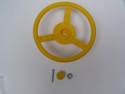 Stuur in kunststof diameter 300x81 mm incl. schroeven geel Hermic - Hermic