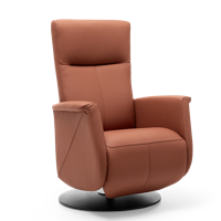 Relaxstoel Toscana Donkerrood Leer - thumbnail