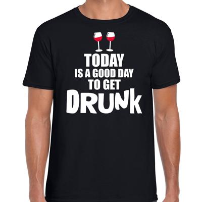 Good day to get drunk shirt - Fun t-shirt zwart voor heren S - Feestshirts