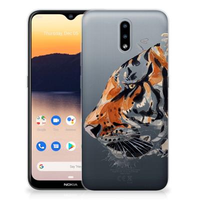 Smartphone hoesje Nokia 2.3 Watercolor Tiger