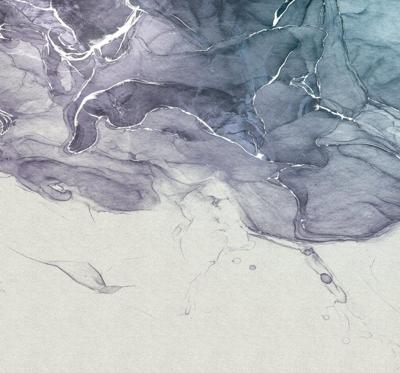 Noordwand Komar Raw Fotobehang Ink Blue Fluid - R3-024