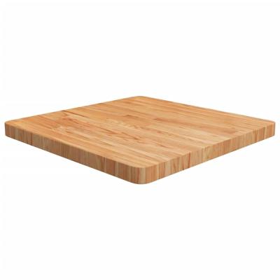 Tafelblad vierkant 60x60x4cm massief eikenhout lichtbruin