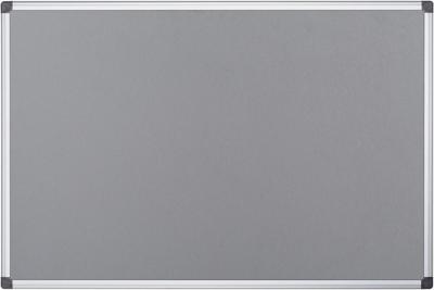 Q-CONNECT textielbord met aluminium frame 60 x 45 cm grijs